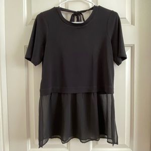 BCBG crop top with sheer bottom (S)